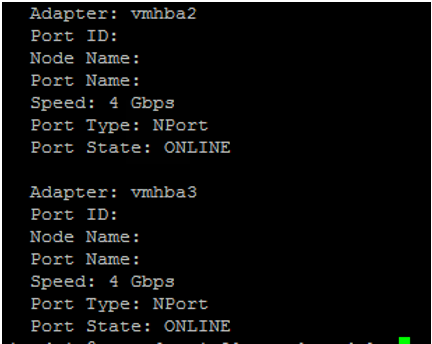 Note: You’ll have Port ID, Node Name, and Port Names in your output.